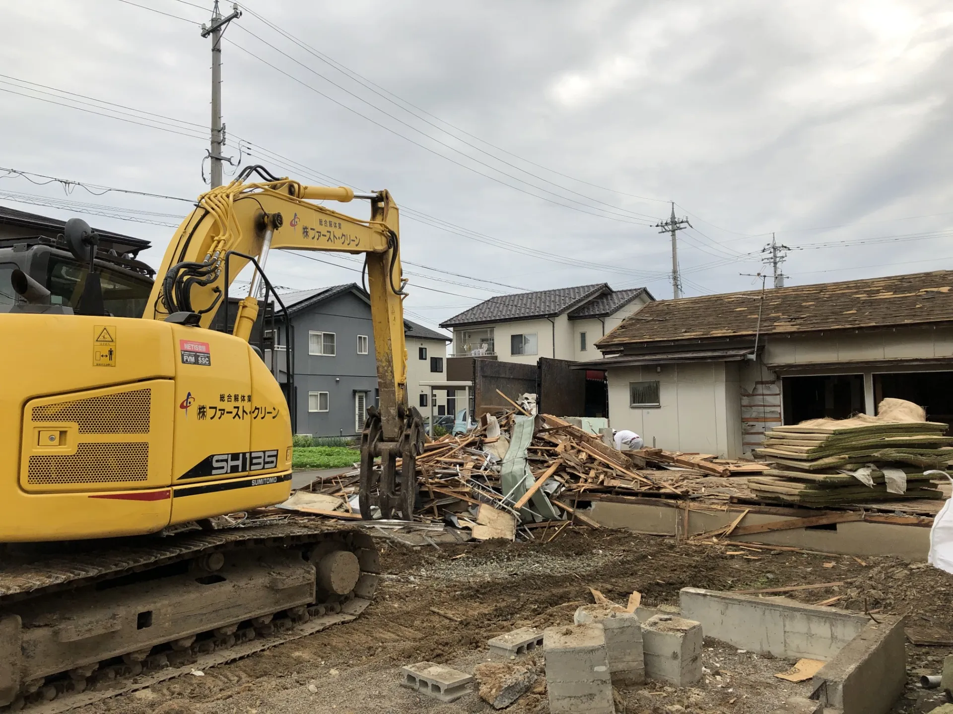 木造平屋建て貸家解体工事